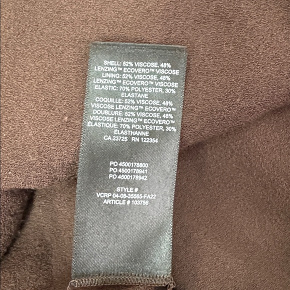 Aritzia Wilfred Novella Long Puff Sleeve Mini Dress Chocolate Mocha Brown size 4 - Picture 15 of 15